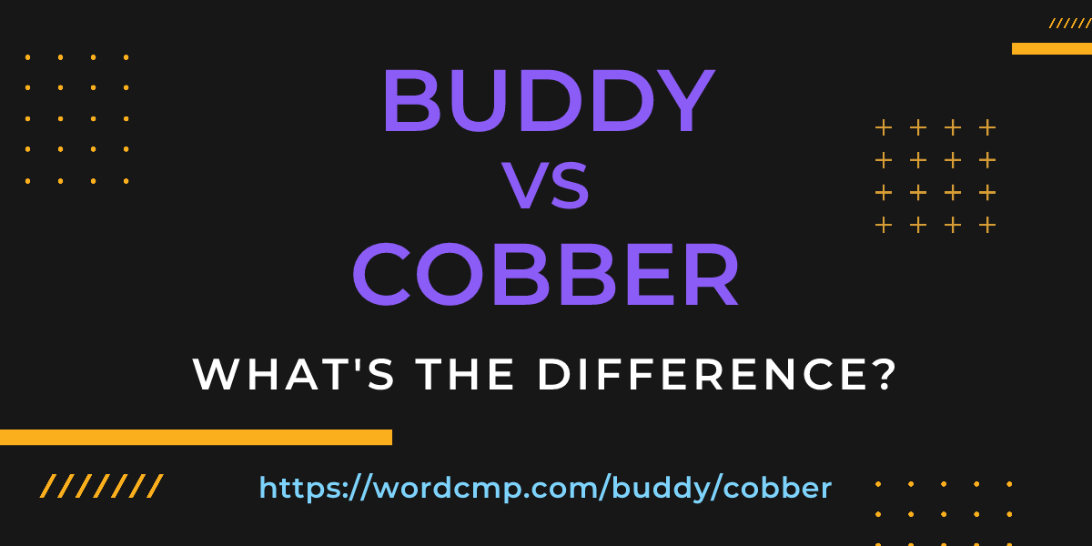 Difference between buddy and cobber