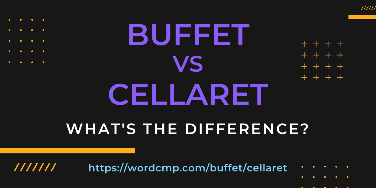 Difference between buffet and cellaret