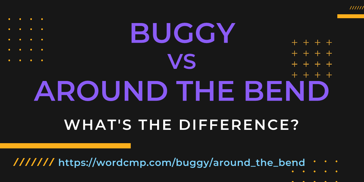 Difference between buggy and around the bend