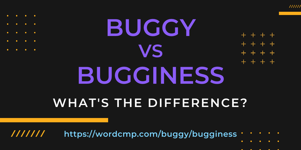 Difference between buggy and bugginess