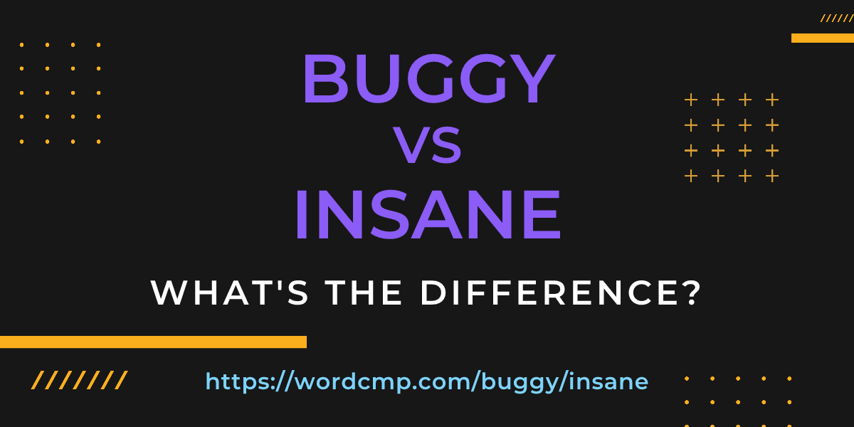 Difference between buggy and insane