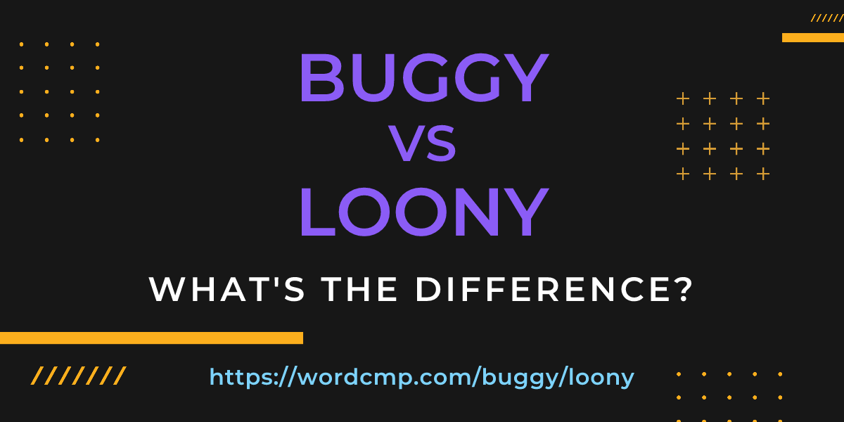 Difference between buggy and loony