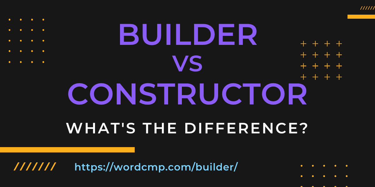 Difference between builder and constructor