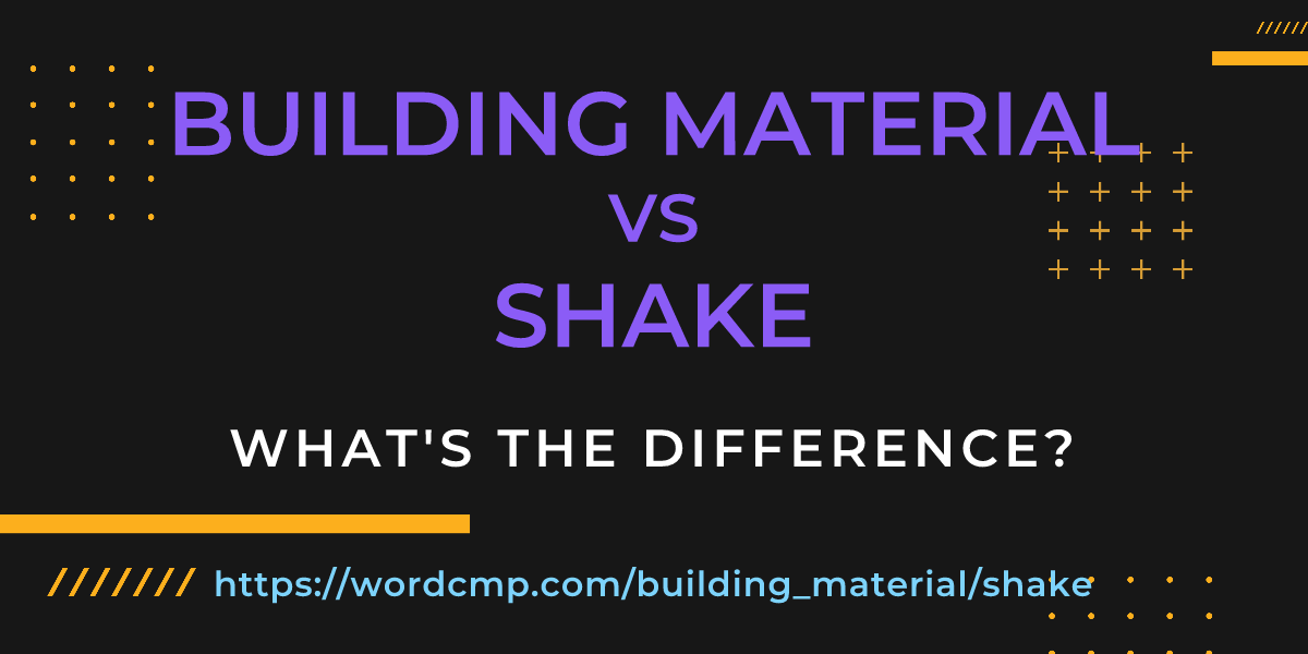 Difference between building material and shake