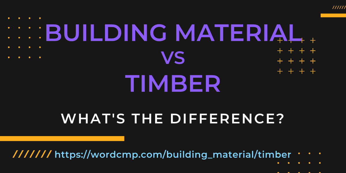 Difference between building material and timber