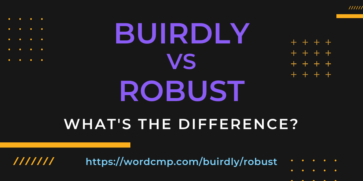 Difference between buirdly and robust