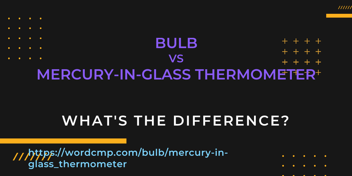 Difference between bulb and mercury-in-glass thermometer