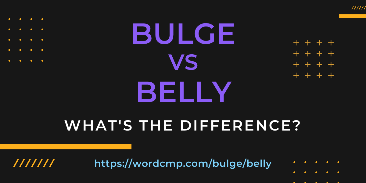 Difference between bulge and belly