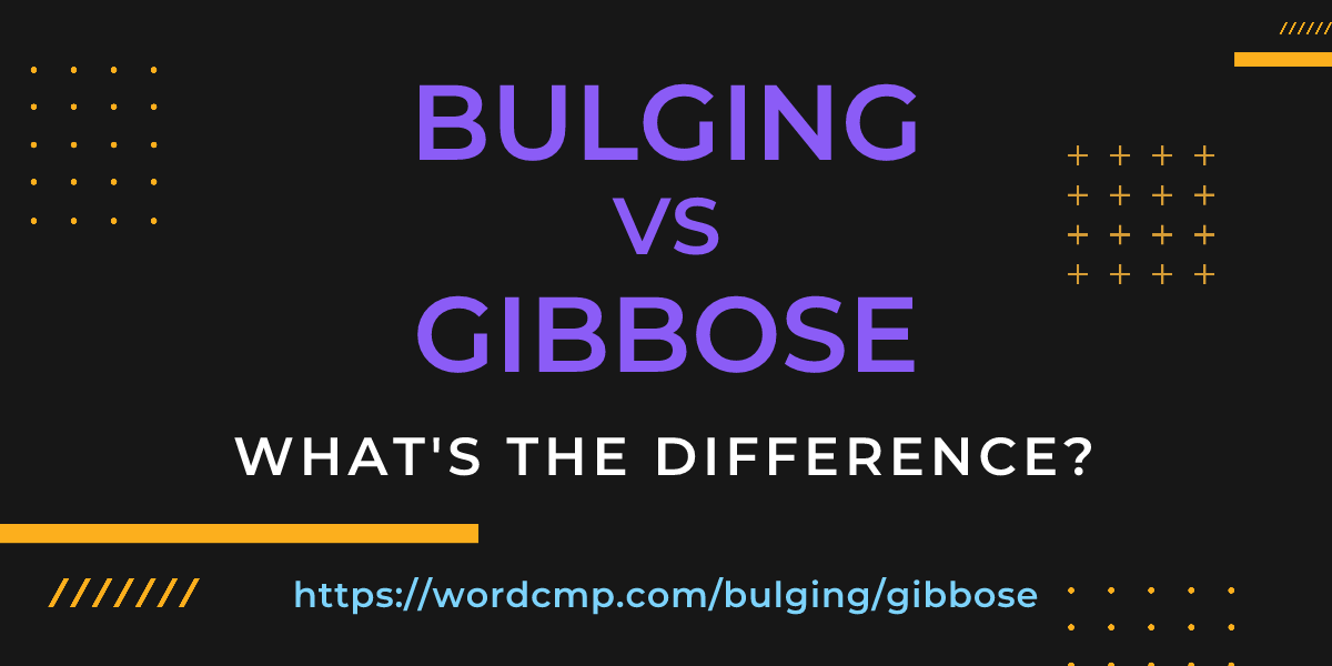 Difference between bulging and gibbose