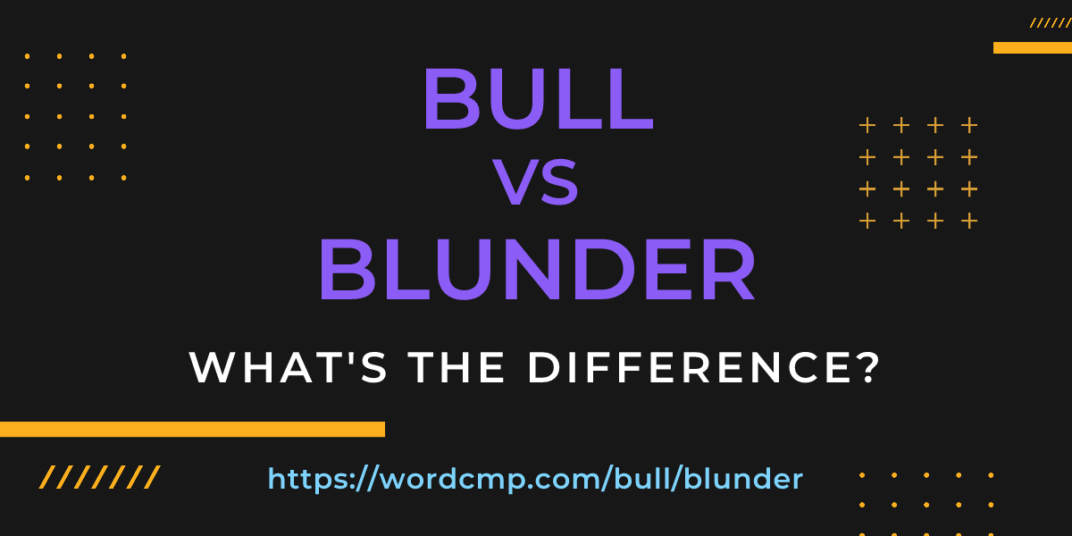 Difference between bull and blunder