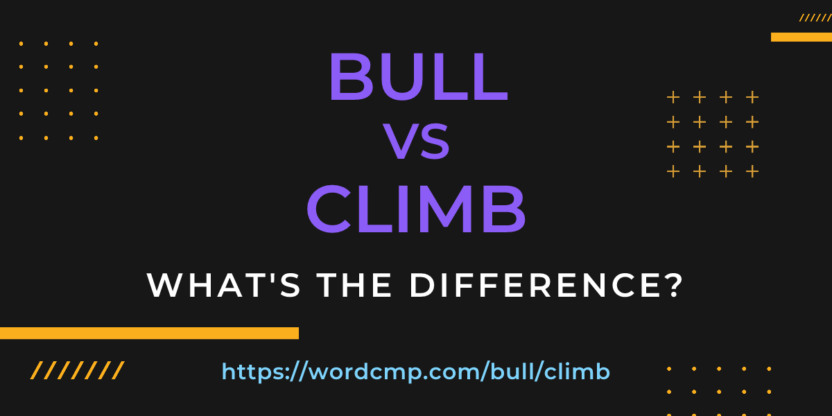 Difference between bull and climb