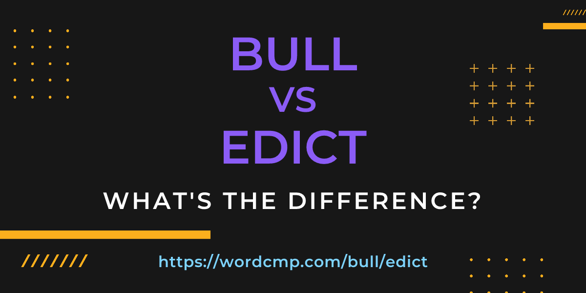 Difference between bull and edict