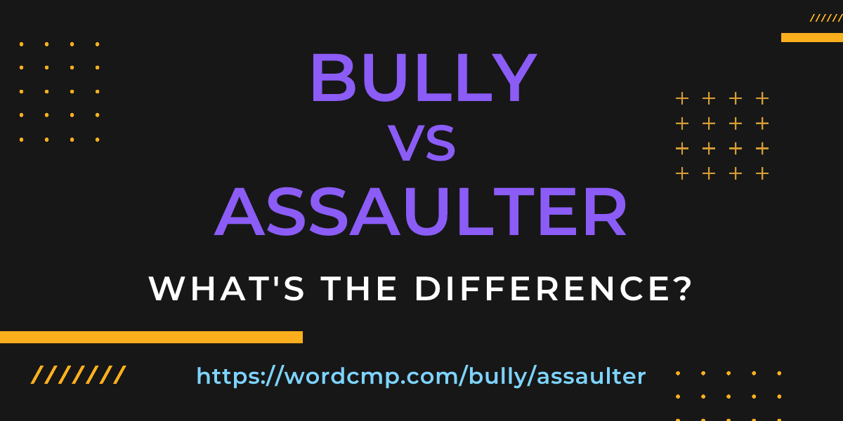 Difference between bully and assaulter