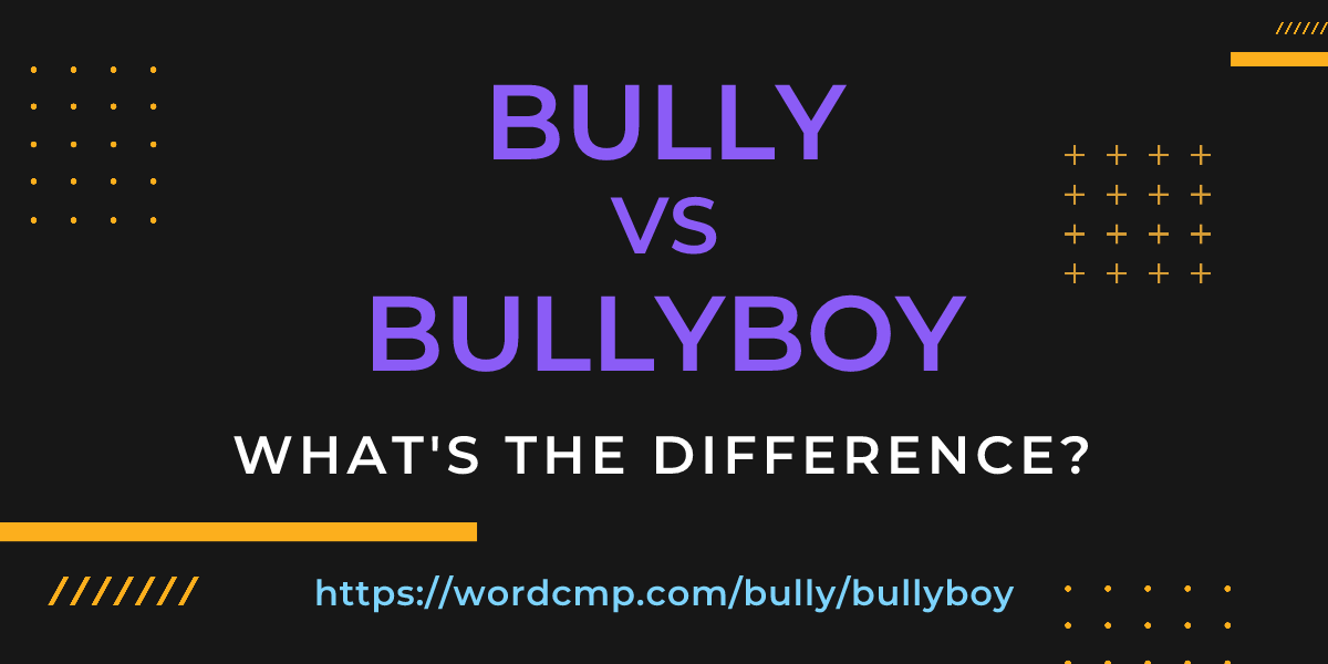 Difference between bully and bullyboy