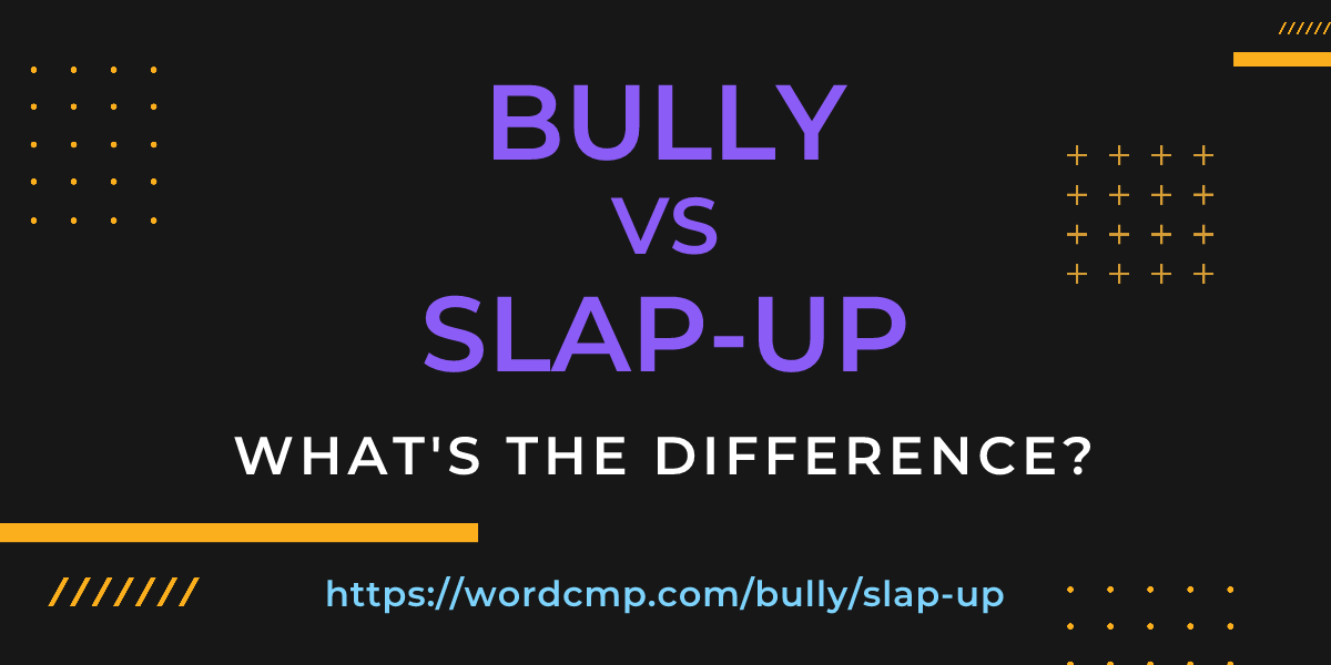 Difference between bully and slap-up