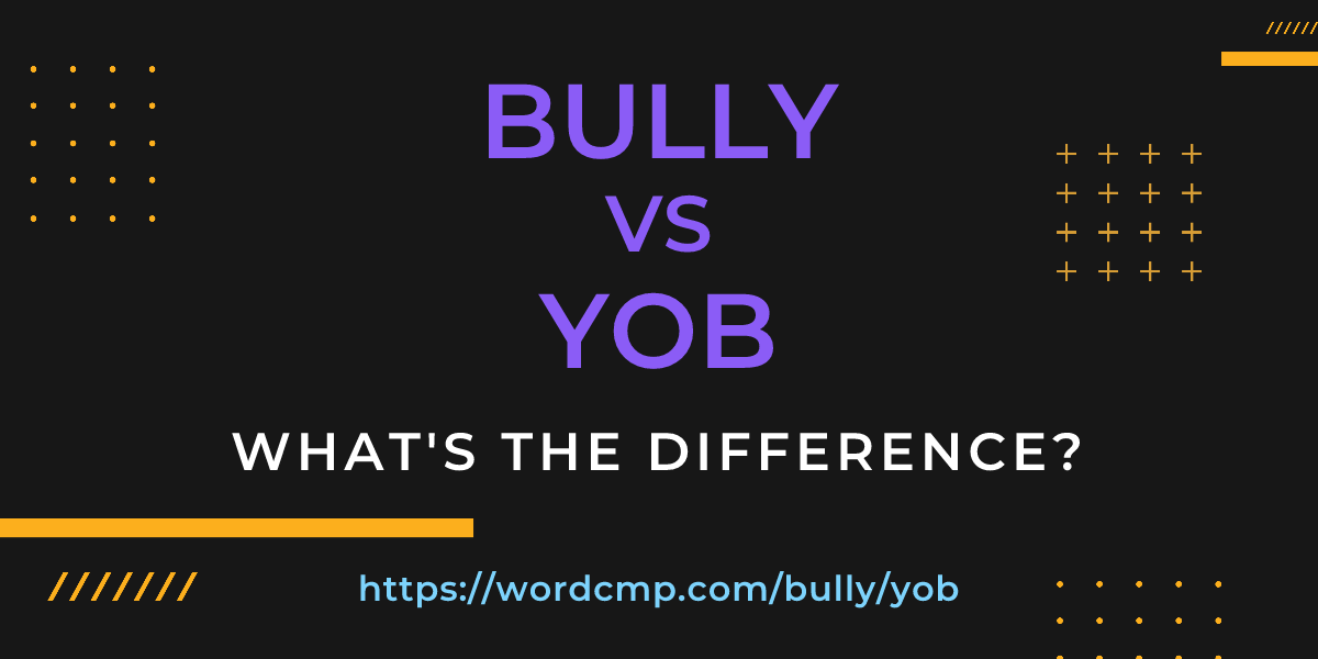 Difference between bully and yob