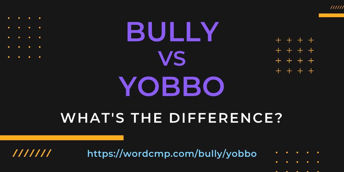Difference between bully and yobbo