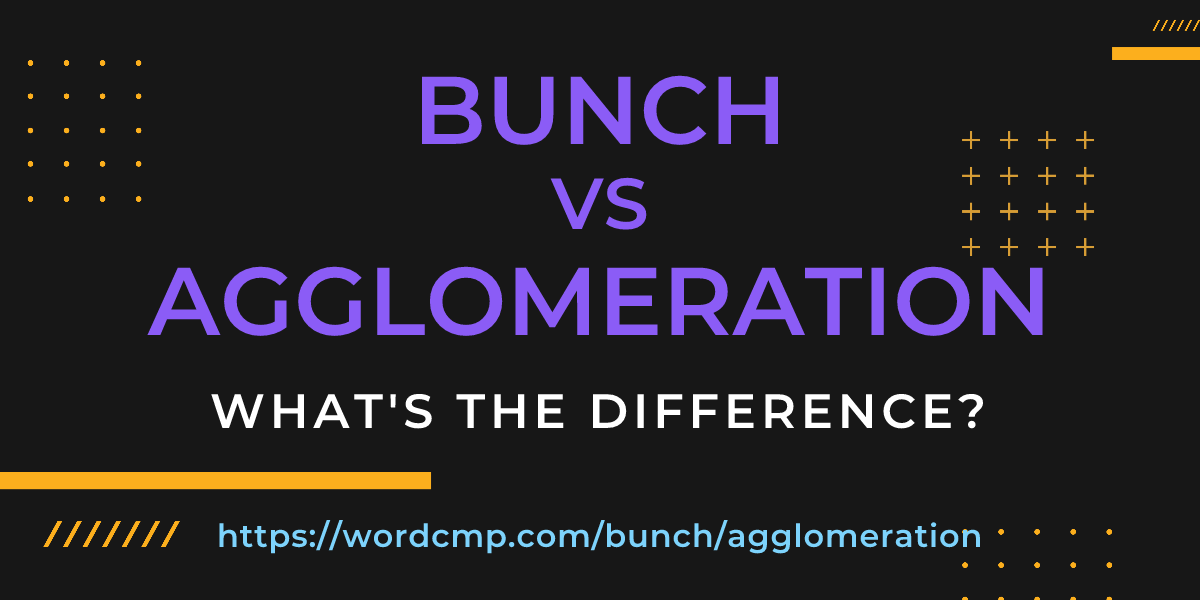 Difference between bunch and agglomeration
