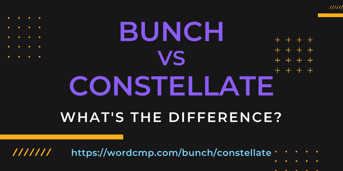 Difference between bunch and constellate