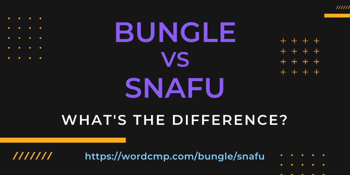 Difference between bungle and snafu