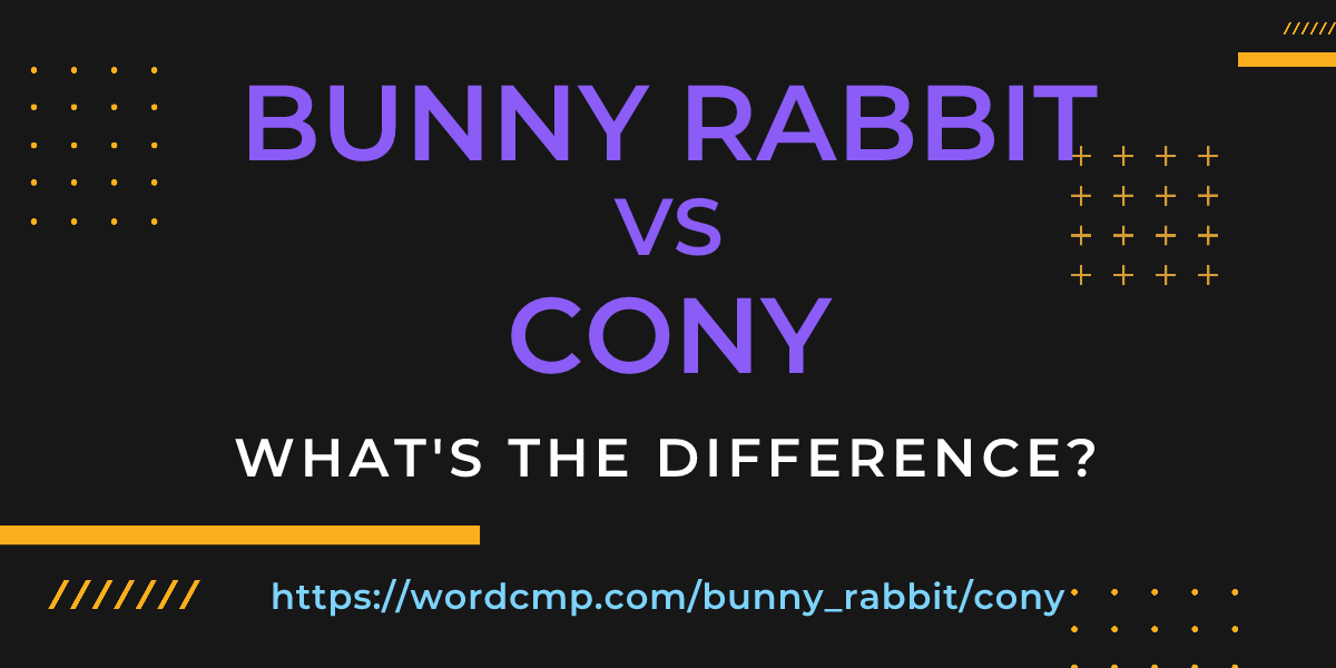 Difference between bunny rabbit and cony