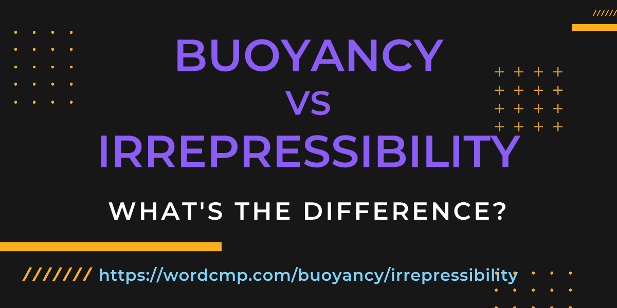Difference between buoyancy and irrepressibility