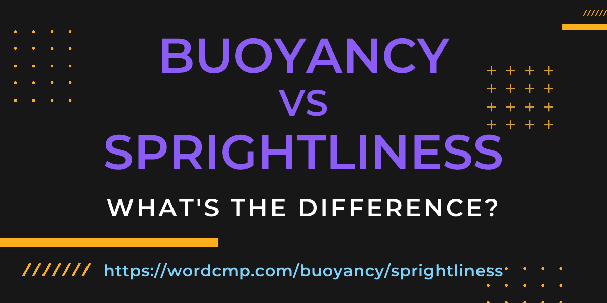 Difference between buoyancy and sprightliness