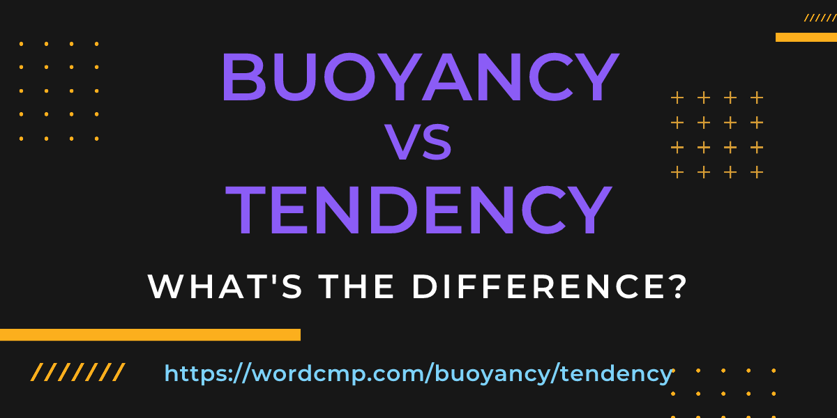 Difference between buoyancy and tendency
