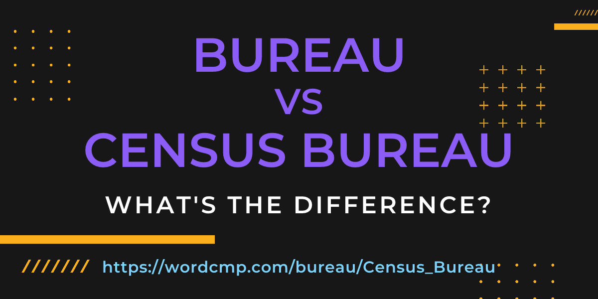 Difference between bureau and Census Bureau