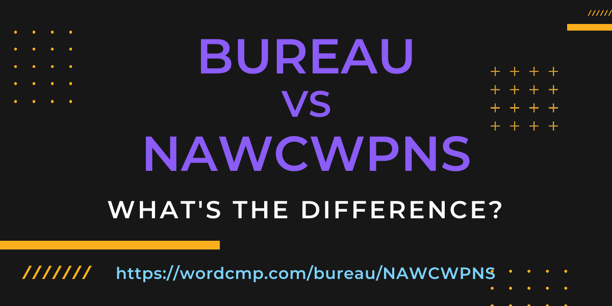 Difference between bureau and NAWCWPNS