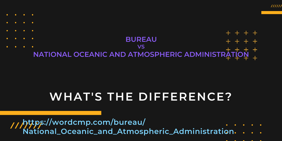 Difference between bureau and National Oceanic and Atmospheric Administration