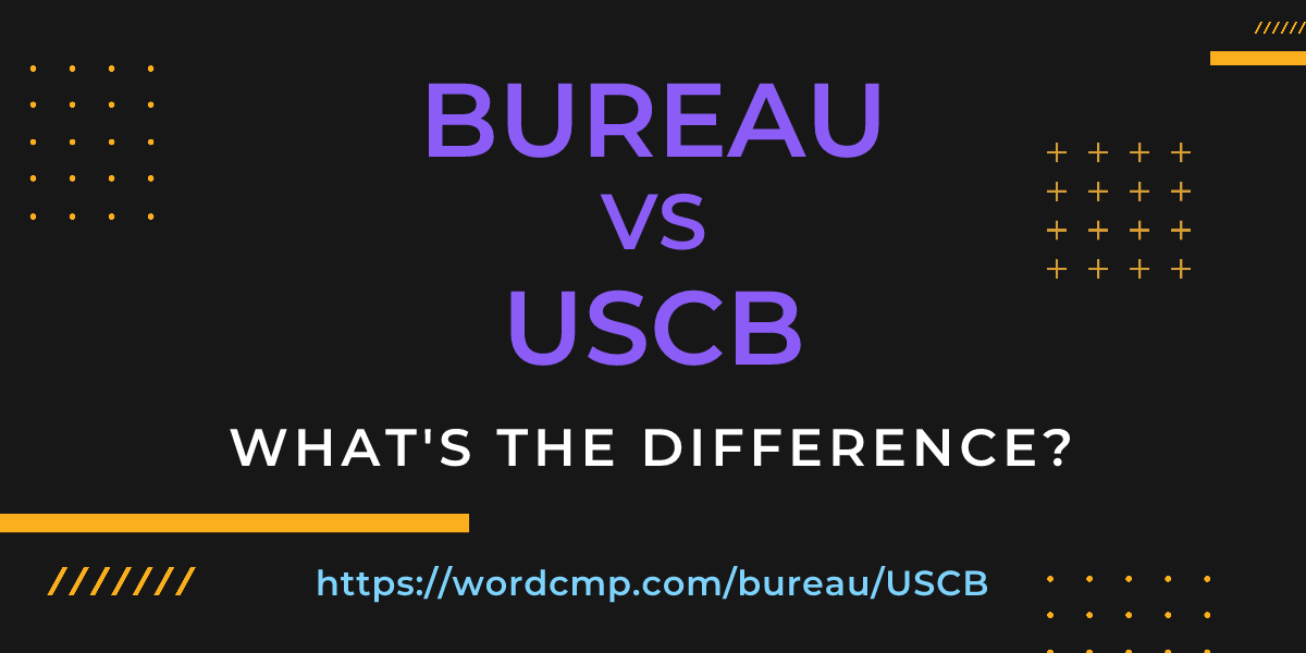 Difference between bureau and USCB