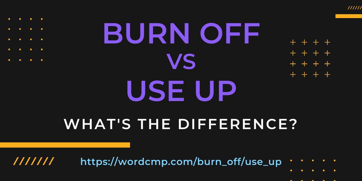 Difference between burn off and use up