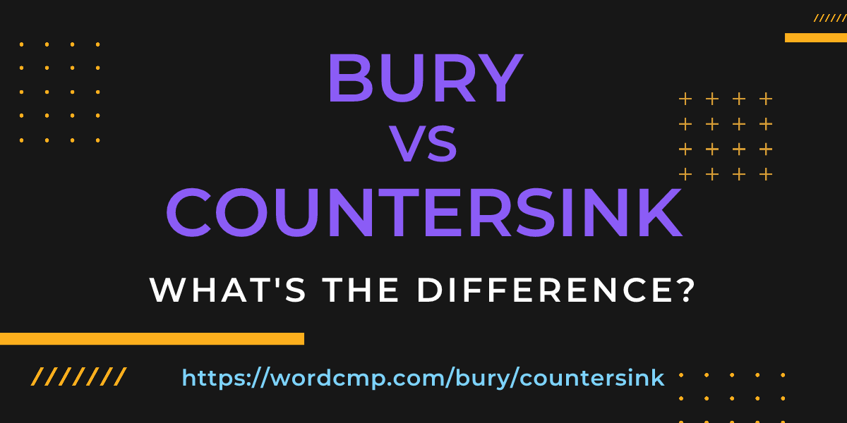 Difference between bury and countersink