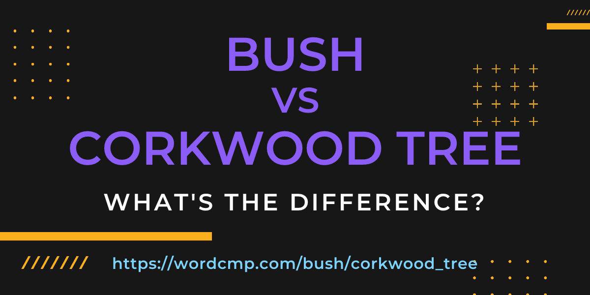 Difference between bush and corkwood tree