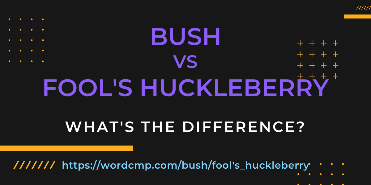 Difference between bush and fool's huckleberry