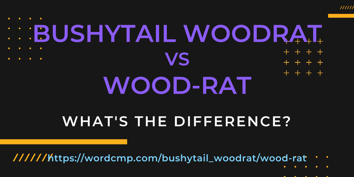 Difference between bushytail woodrat and wood-rat