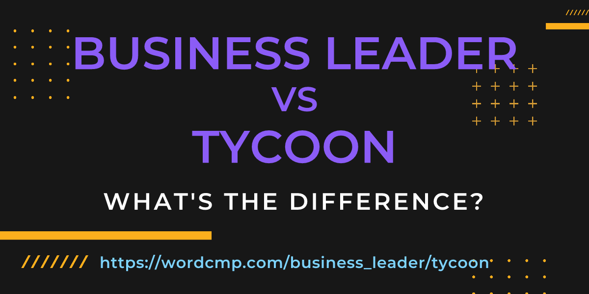 Difference between business leader and tycoon