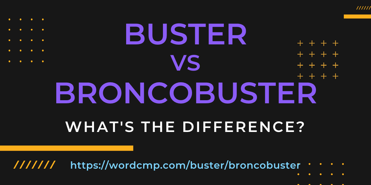 Difference between buster and broncobuster