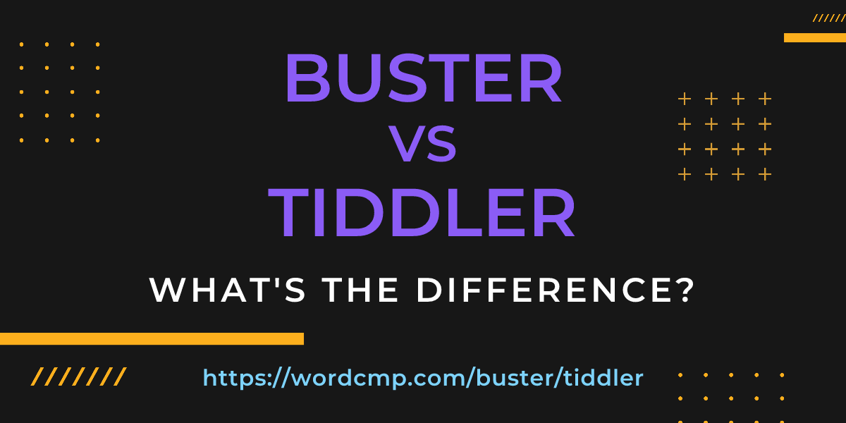 Difference between buster and tiddler