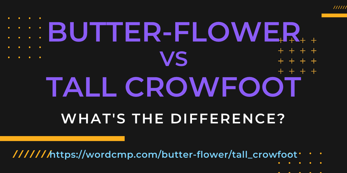 Difference between butter-flower and tall crowfoot