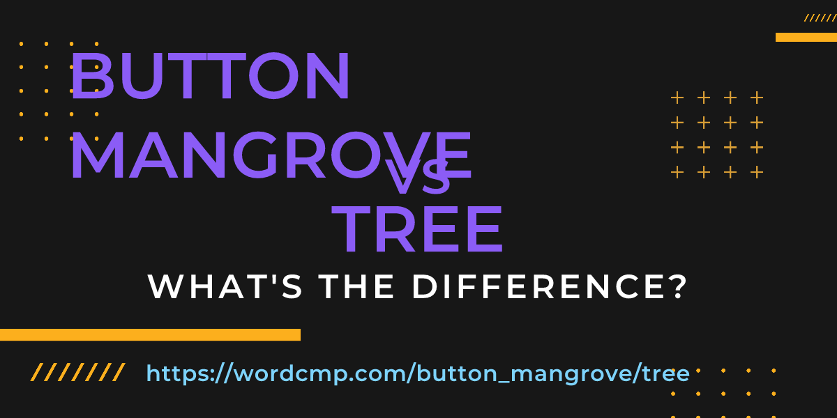 Difference between button mangrove and tree