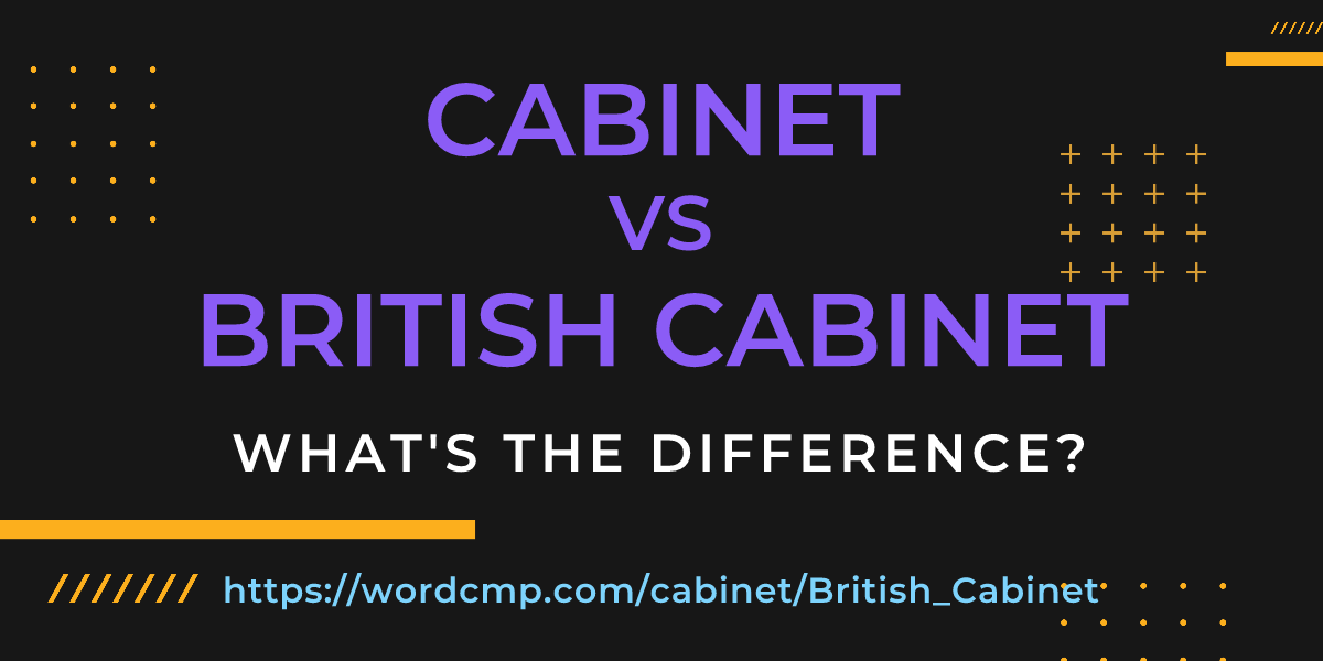 Difference between cabinet and British Cabinet