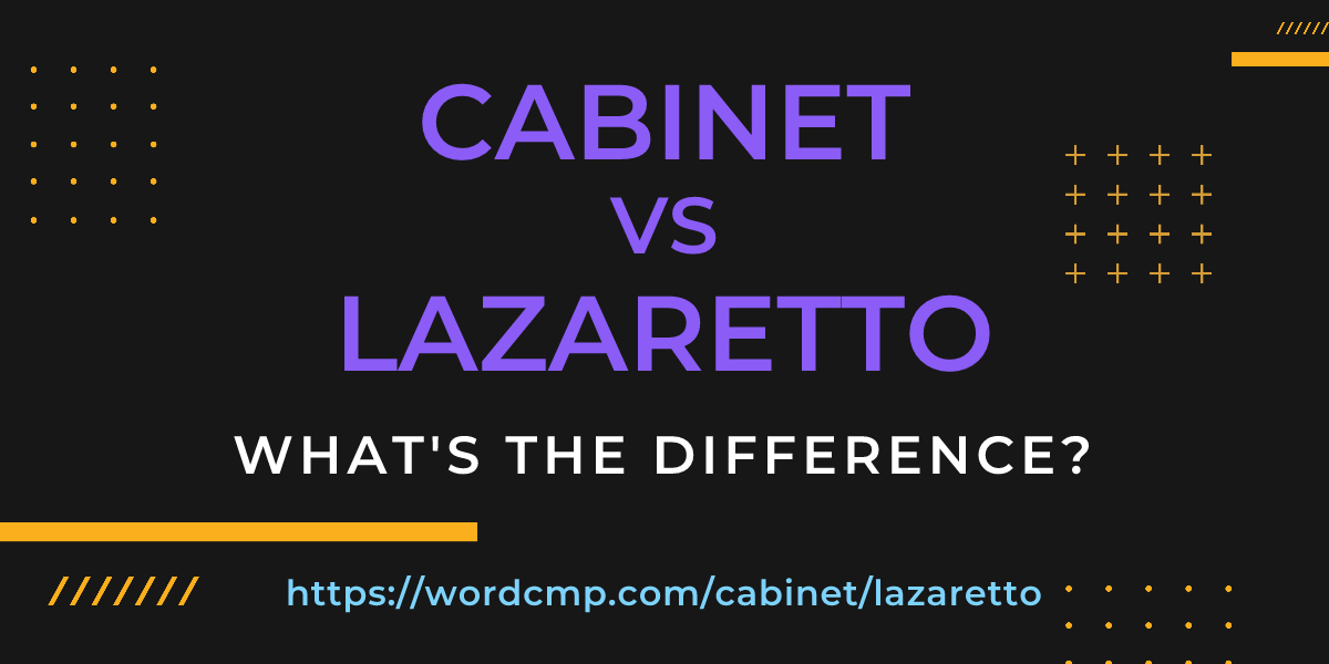 Difference between cabinet and lazaretto