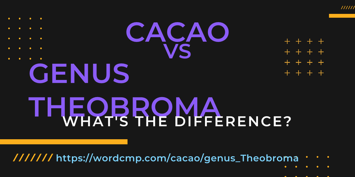 Difference between cacao and genus Theobroma