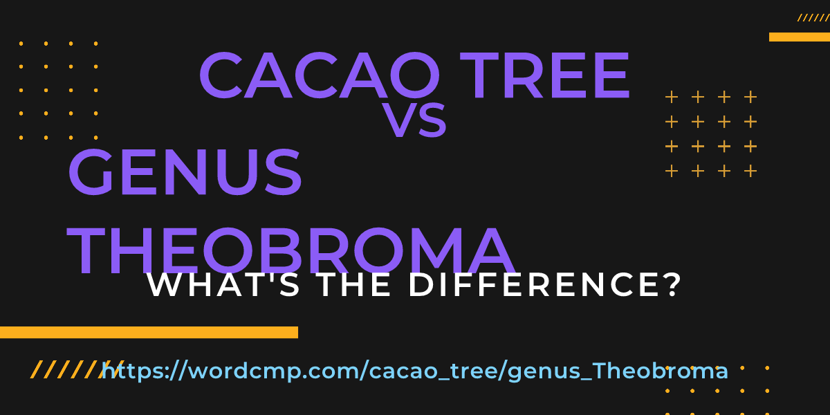 Difference between cacao tree and genus Theobroma