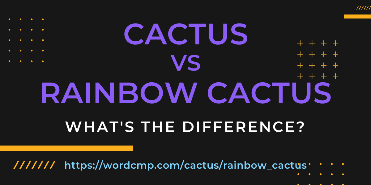 Difference between cactus and rainbow cactus