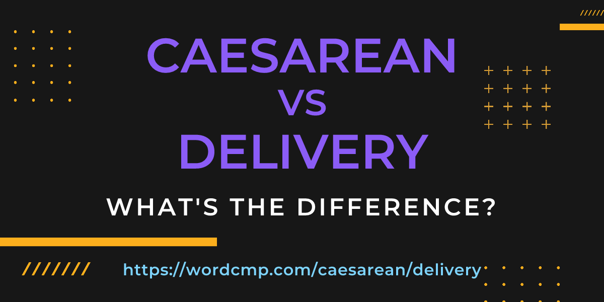 Difference between caesarean and delivery