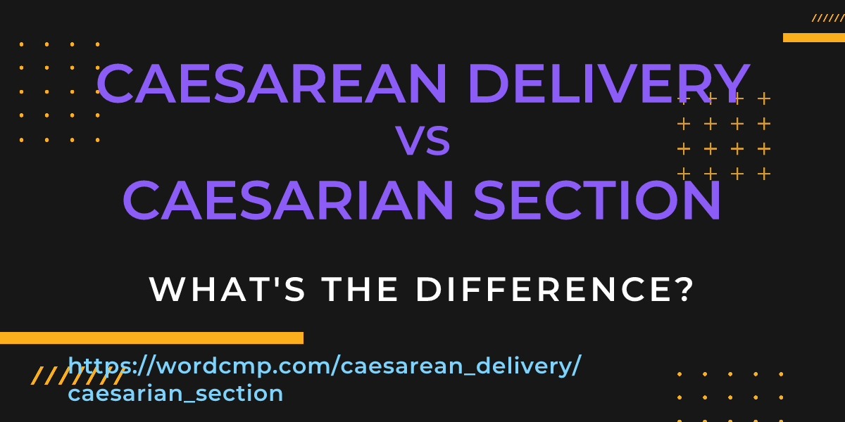 Difference between caesarean delivery and caesarian section