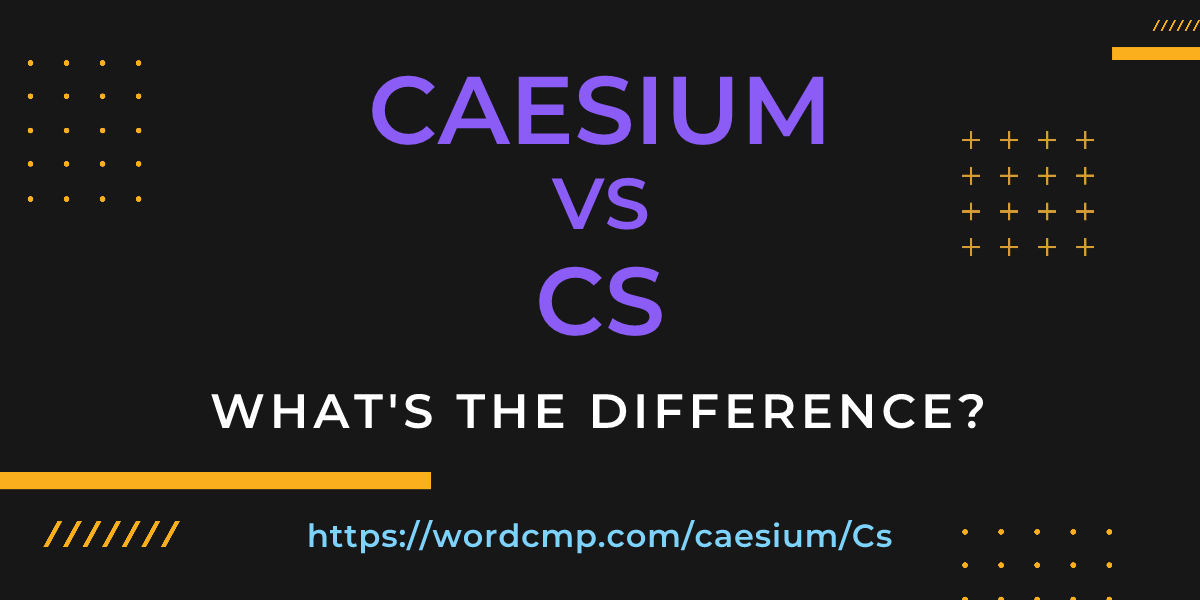 Difference between caesium and Cs